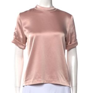 Gorgeous NANUSHKA satin mock neck Short Sleeve Top size XS